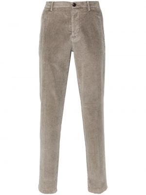 Pantaloni dritti di velluto a coste in velluto Boggi Milano grigio
