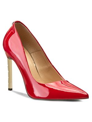 Полуотворени обувки с ток R.polański червено