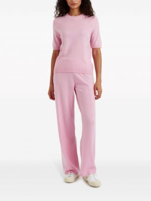 Strick t-shirt mit rundem ausschnitt Chinti & Parker pink