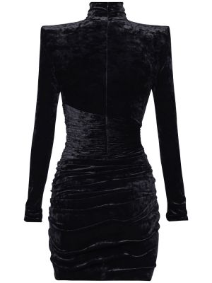 Aksamitna sukienka mini Alexandre Vauthier czarna