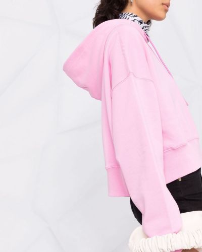 Mikina s kapucí s potiskem Msgm růžová