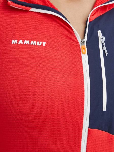 Bluza z kapturem Mammut czerwona