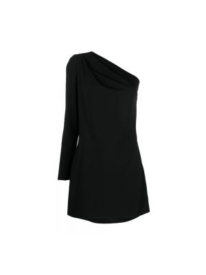 Sukienka mini z długim rękawem plisowana Dsquared2 czarna