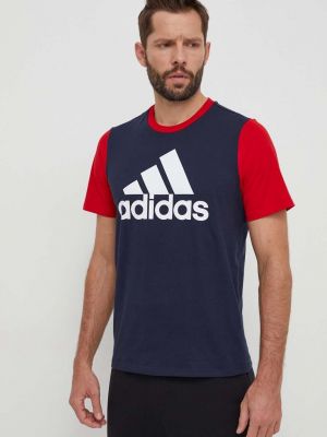 Koszulka bawełniana z nadrukiem Adidas