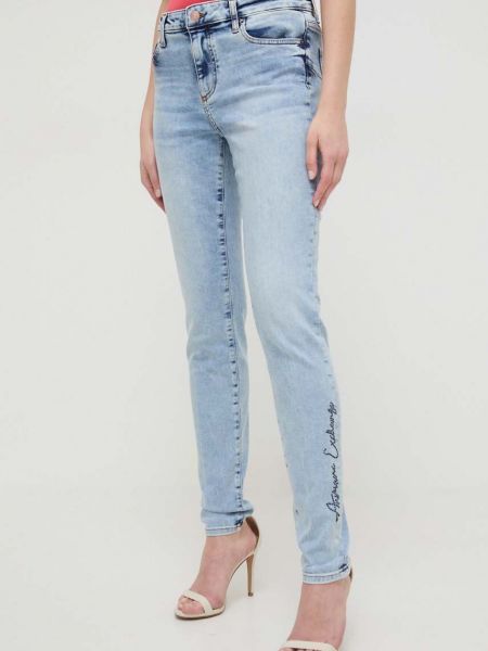 Niebieskie jeansy skinny Armani Exchange