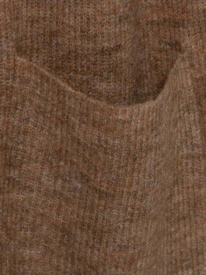 Шерстяной шарф Silvian Heach коричневый