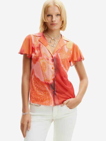 Рубашка Desigual оранжевая