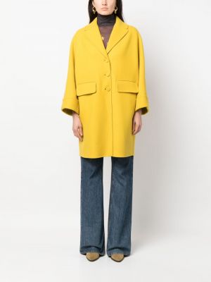 Vlněný kabát Ermanno Scervino žlutý