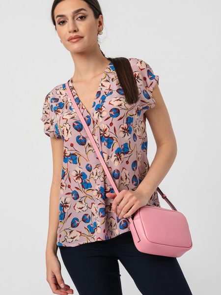 Шелковая блузка в цветочек с принтом Marella