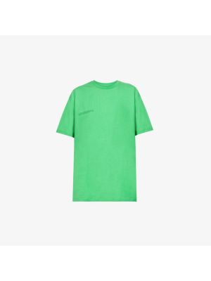 Хлопковая футболка с принтом Pangaia зеленая