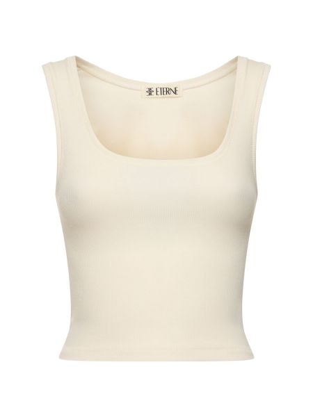 Jersey tank top éterne hvit