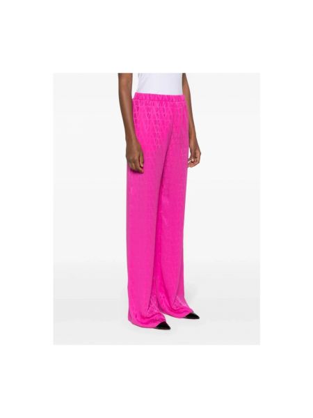 Pantalones de seda Valentino Garavani rosa