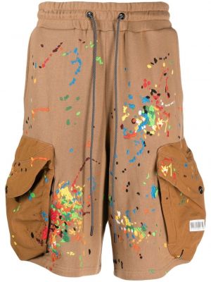 Cargo shorts mit stickerei Mostly Heard Rarely Seen braun