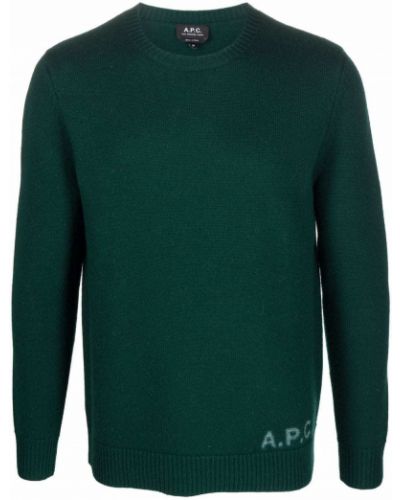 Jersey de punto con estampado de tela jersey A.p.c. verde