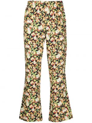 Pantaloni cu model floral cu imagine Marni negru