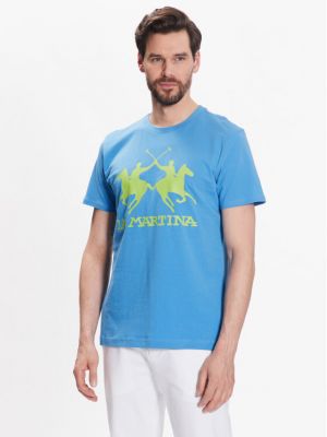 Marškinėliai La Martina mėlyna