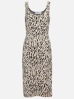 Jedwabna sukienka midi z nadrukiem Proenza Schouler biała