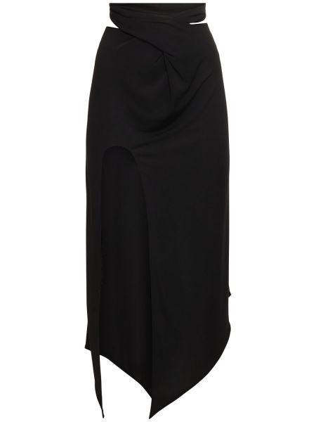 Midi φούστα από ζέρσεϋ Alessandro Vigilante μαύρο
