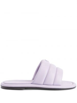 Prešívané sandále bez podpätku Giuseppe Zanotti fialová