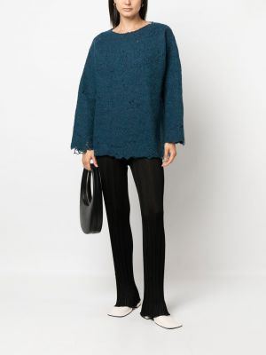 Sweter z przetarciami Vitelli niebieski