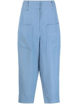 Укороченные брюки на шпильке Stella Mccartney, синие