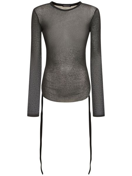 Jersey crop top Ann Demeulemeester svart