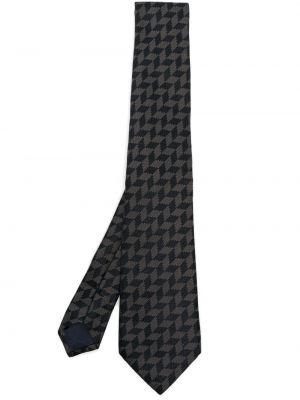 Cravată de mătase cu imprimeu geometric Giorgio Armani