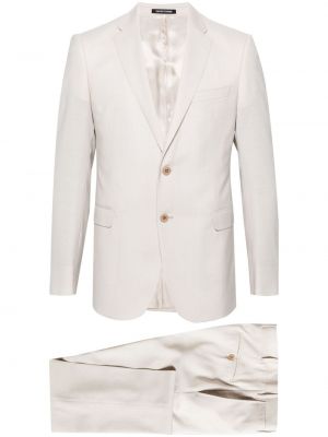 Vlnený oblek Emporio Armani biela