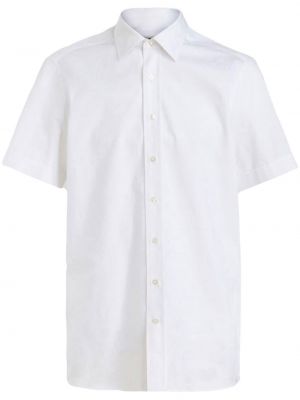 Péřová košile s knoflíky Etro bílá