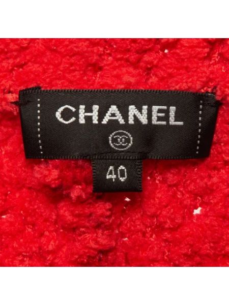 Top de malla retro Chanel Vintage rojo