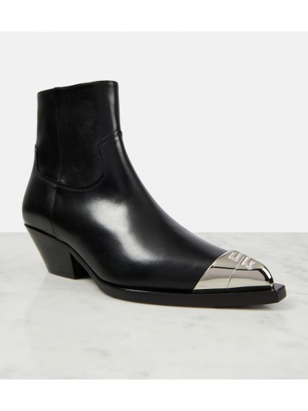 Usnjene čevlji do gležnjev Givenchy črna