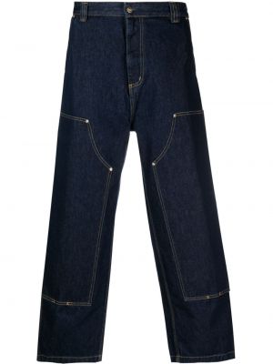 Proste jeansy bawełniane Carhartt niebieskie