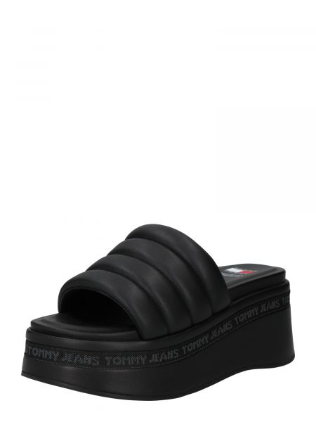 Éksarkú papucs Tommy Jeans fekete