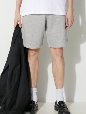 Серые меланжевые хлопковые шорты Adidas Originals