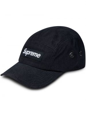 Czarna czapka z daszkiem Supreme