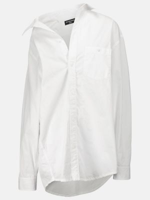 Camicia di cotone Balenciaga bianco