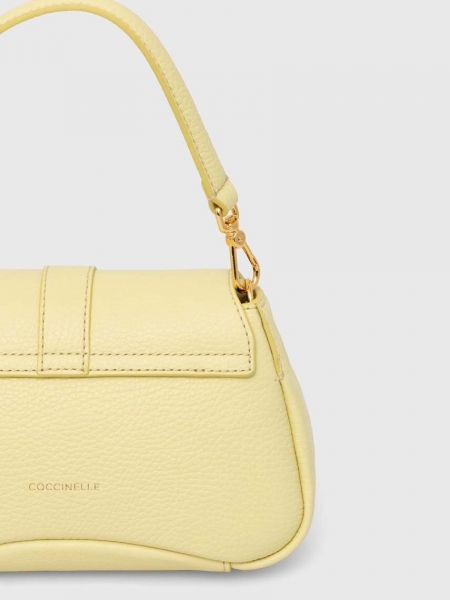 Bőr táska Coccinelle sárga