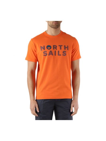 Koszulka bawełniana North Sails pomarańczowa