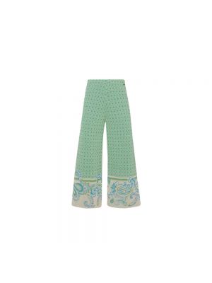 Spodnie relaxed fit Liu Jo zielone