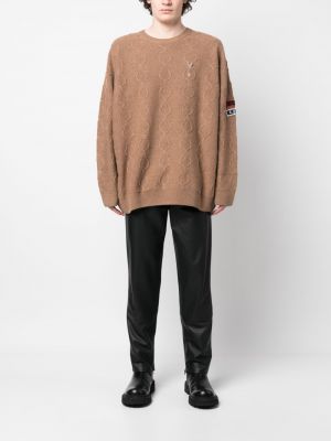 Pull oversize Raf Simons X Fred Perry marron