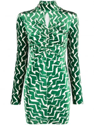 Robe de soirée à imprimé à motif géométrique Patrizia Pepe vert