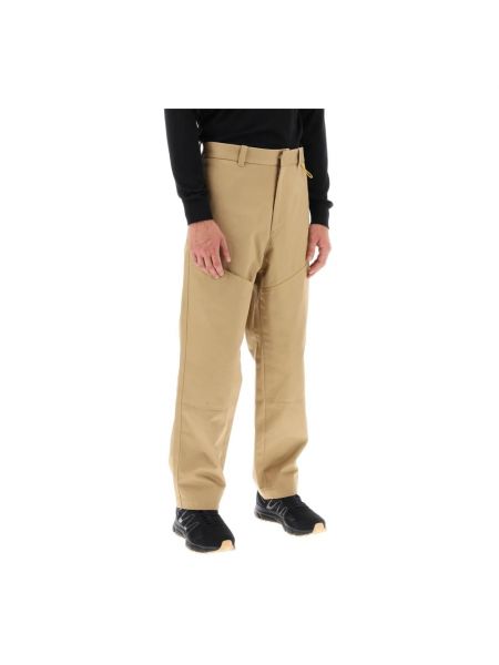 Pantalones rectos de algodón Oamc beige