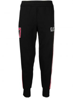 Pantaloni sport cu dungi cu imagine Ea7 Emporio Armani