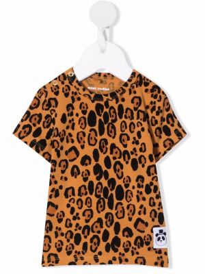 Leopard trykt t-skjorte for jenter Mini Rodini brun