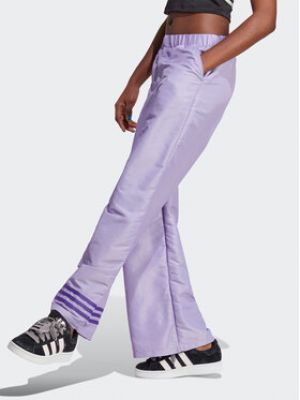 Voľné teplákové nohavice Adidas fialová
