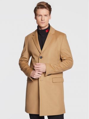 Cappotto invernale di lana Hugo marrone