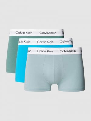 Bokserki z niską talią slim fit Calvin Klein niebieskie