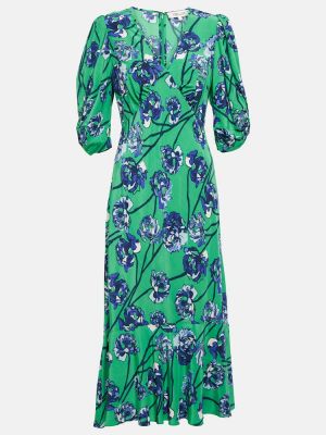 Džerzej kvetinové midi šaty Diane Von Furstenberg
