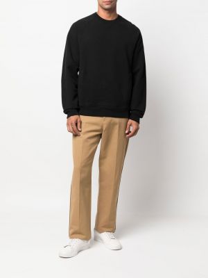 Sweatshirt mit rundhalsausschnitt aus baumwoll Ten C schwarz