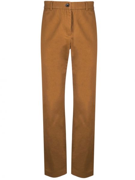 Pantalones chinos con bordado Gucci marrón
